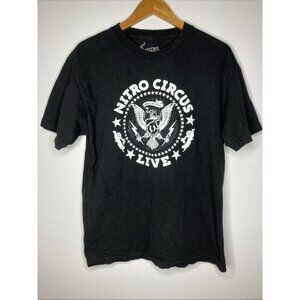 Nitro Circus Live Mne's Large Black T-Shirt Eagle
